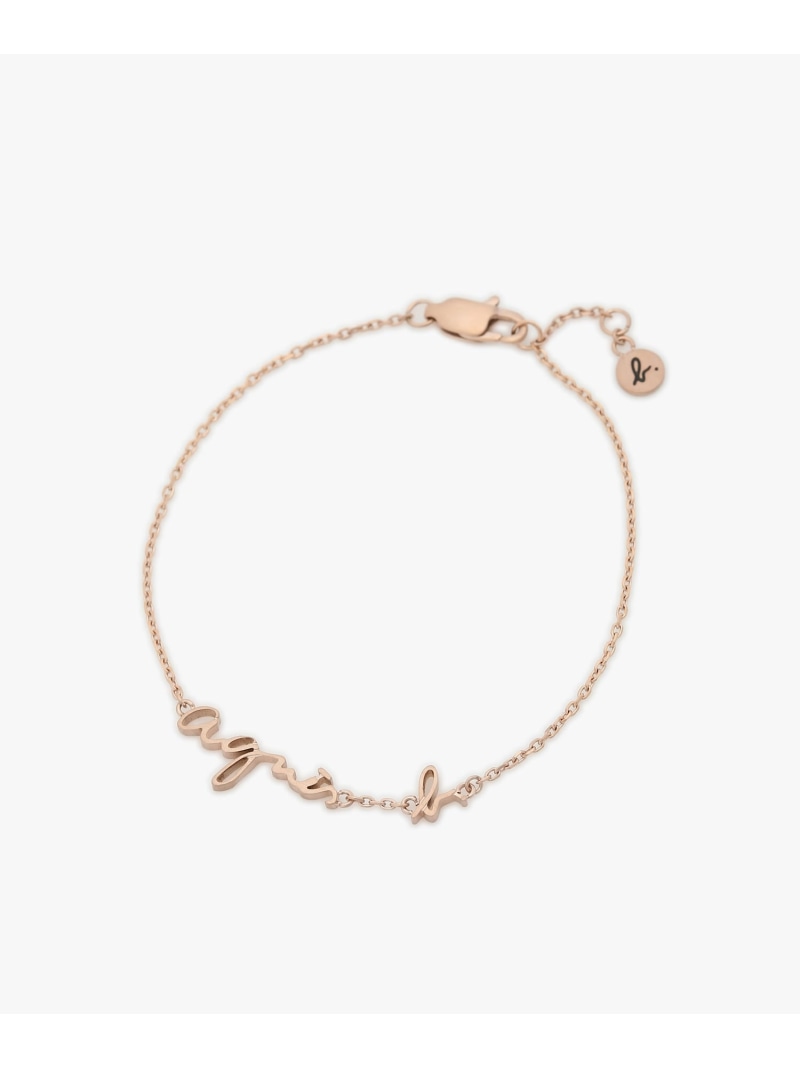 上品★agnes b.★ Bianca 淡水パール ロゴ ブレスレット 淡水パール ブレスレット 