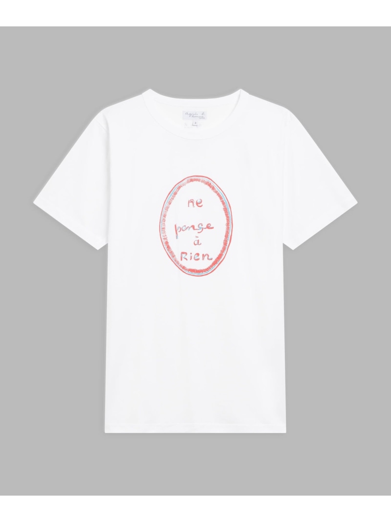 メンズ プリント コットン 半袖 アーティスト Tシャツ "Louise Bourgeois" agnes b. HOMME アニエスベー トップス カットソー・Tシャツ ホワイト【送料無料】[ Fashion]｜agnes b. 13,464円