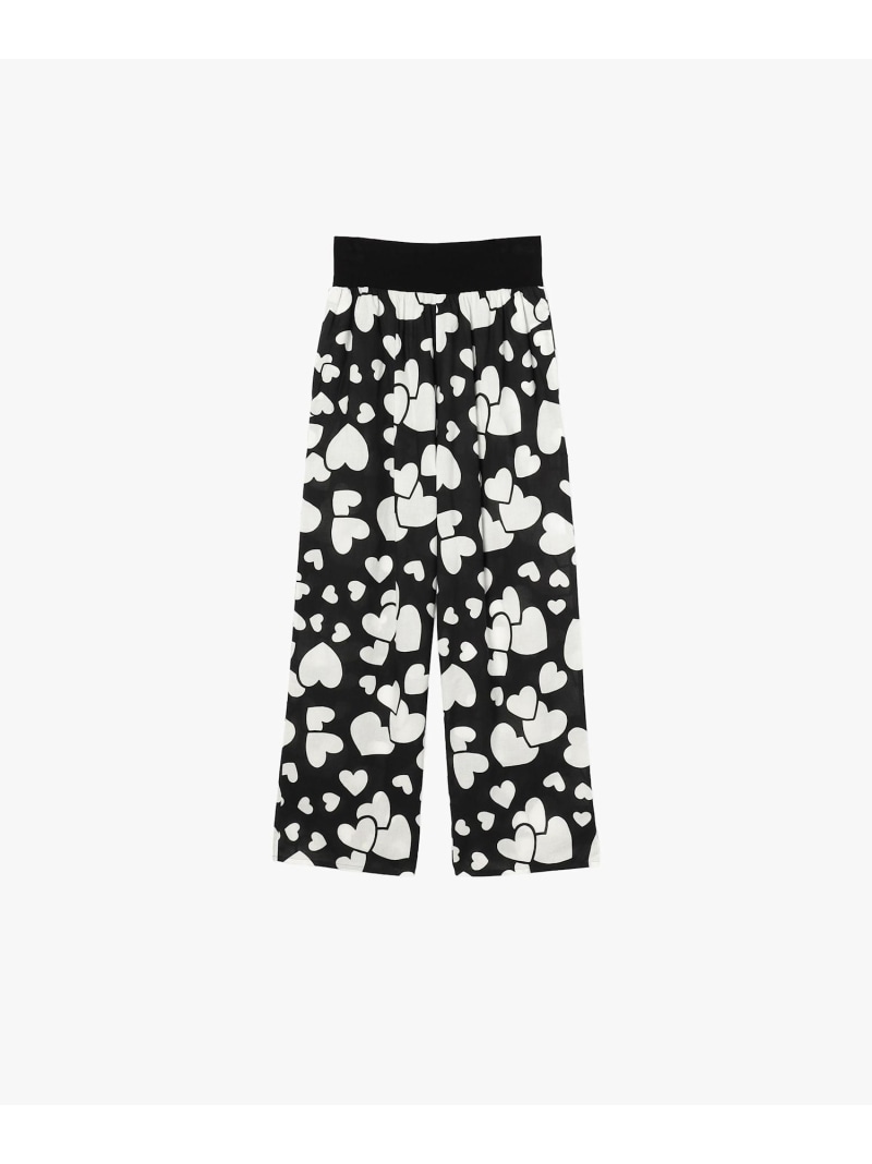 【SALE／37%OFF】ハート プリント コットン パンツ "Vietnam" agnes b. FEMME アニエスベー パンツ その他のパンツ ブラック【RBA_E】【送料無料】[ Fashion]｜agnes b.