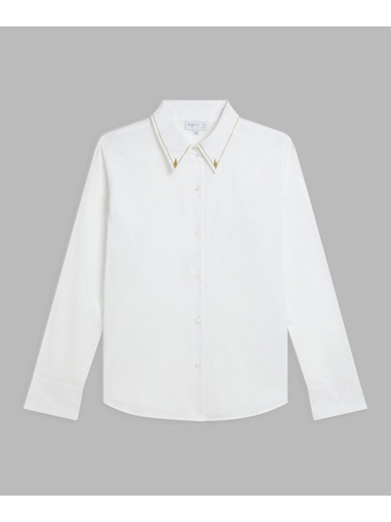 【SALE／55%OFF】コットン 長袖 ブラウス "Jasmine" agnes b. FEMME アニエスベー トップス シャツ・ブラウス ホワイト【RBA_E】【送料無料】[ Fashion]｜agnes b.