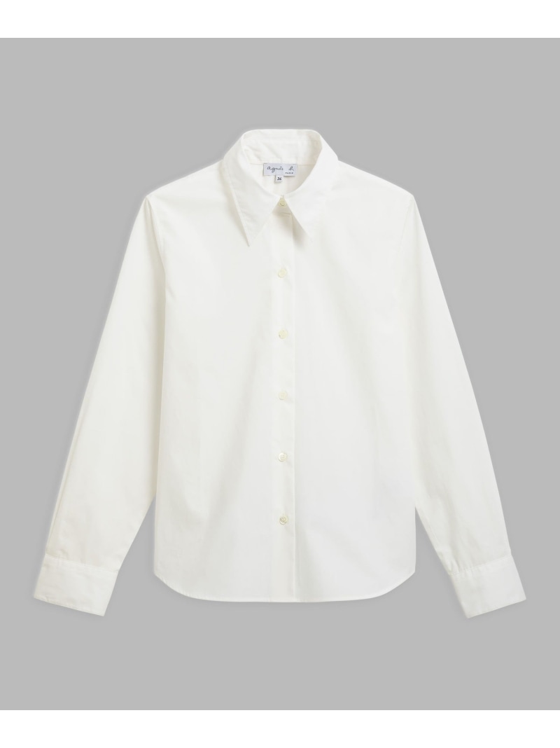 【SALE／37%OFF】コットン ポプリン 長袖 ブラウス "Jimi" agnes b. FEMME アニエスベー トップス シャツ・ブラウス ホワイト【RBA_E】【送料無料】[ Fashion]｜agnes b.