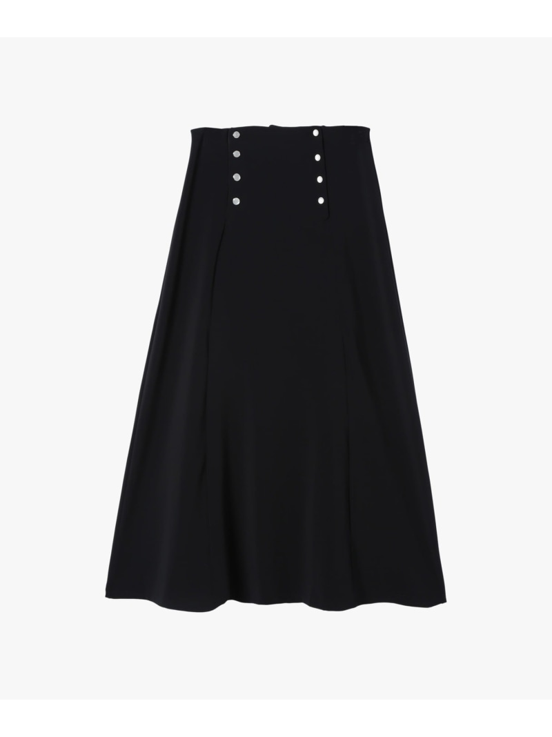 ダブルボタン ジャージー フレア スカート agnes b. FEMME アニエスベー スカート その他のスカート ブラック【送料無料】[ Fashion]