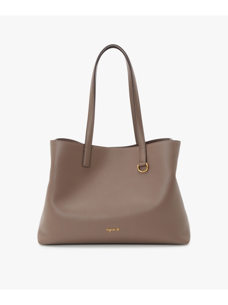レザー ラージ トートバッグ "Christelle" ABS01-03 agnes b. VOYAGE アニエスベー バッグ トートバッグ ブラウン【送料無料】[ Fashion]｜agnes b.