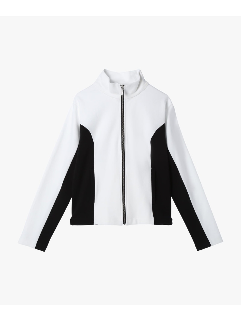【SALE／50%OFF】バイカラー コットン ジップアップ ショートジャケット "Orlando" agnes b. FEMME アニエスベー ジャケット・アウター ブルゾン・ジャンパー ホワイト【RBA_E】【送料無料】[ Fashion]｜agnes b. 17,820円