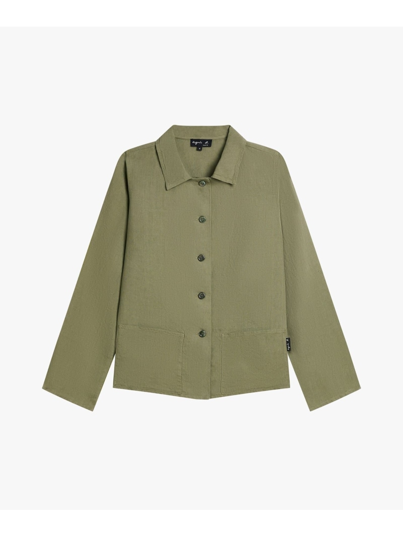 【SALE／40%OFF】リネン 長袖 シャツ "Perine" agnes b. FEMME アニエスベー トップス シャツ・ブラウス カーキグリーン【RBA_E】【送料無料】[ Fashion]｜agnes b.