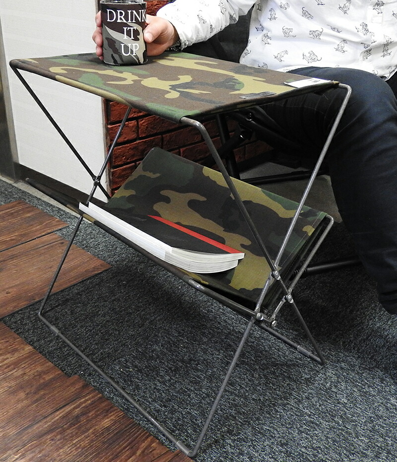 Agogonus With The Folding Side Table Mip 91cm Camouflage With The Folding Side Table Mip 91cm Camouflage Magic Tape Fold It Is Possible Magazine Rack Military Army Bbq Barbecue Desk