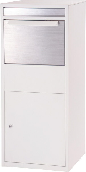 デリバリーボックス PST-216WH ホワイト デリバリーボックス デリバリーBOX 宅配ボックス 宅配BOX ポスト ブラック 鍵付き ステンレス シンプル おしゃれ