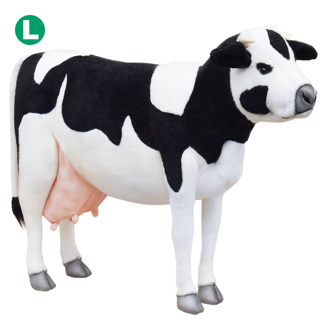 HANSA 3301 黒牡丹(刃針)87 全長：87糎 COW   BH3301  ぬいぐるみ ハンサ クリスマス 生まれ落ちる日 差し上げ物 毛の荒物 犬 猫 鳥 うさぎ ペンギン 毛の荒物 飾りつけ あやつり人形 図形 KOESEN ケーセン 気が大きい マスコット 実物大 大型