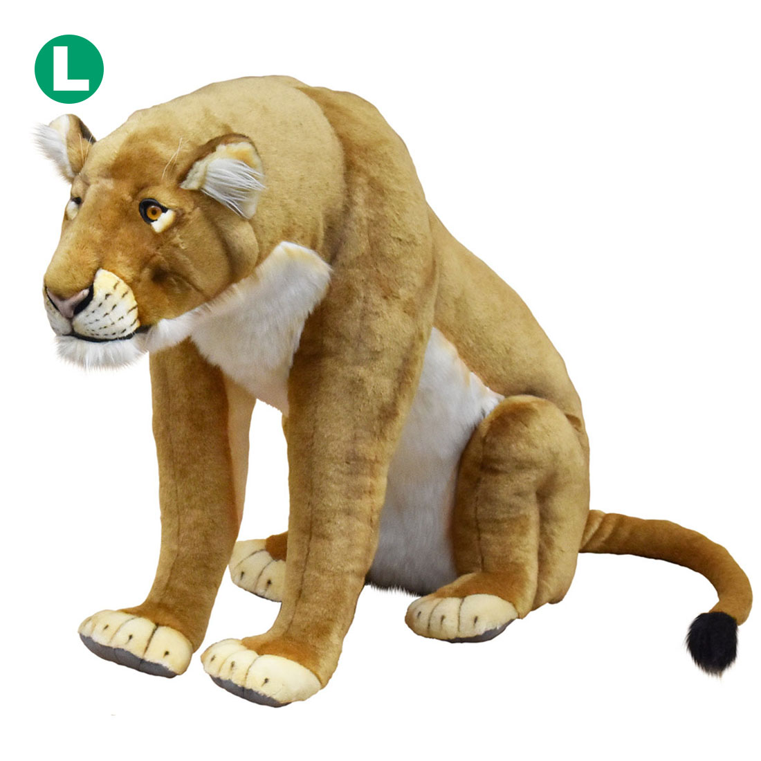 HANSA 6991 百獣の王(刃針)80 全長：80糎 LIONESS SIT  BH6991  ぬいぐるみ ハンサ クリスマス 生まれ落ちる日 差し上げ物 毛の荒物 犬 猫 鳥 うさぎ ペンギン 毛の荒物 飾りつけ あやつり人形 図形 KOESEN ケーセン 気が大きい マスコット 実物大 大型