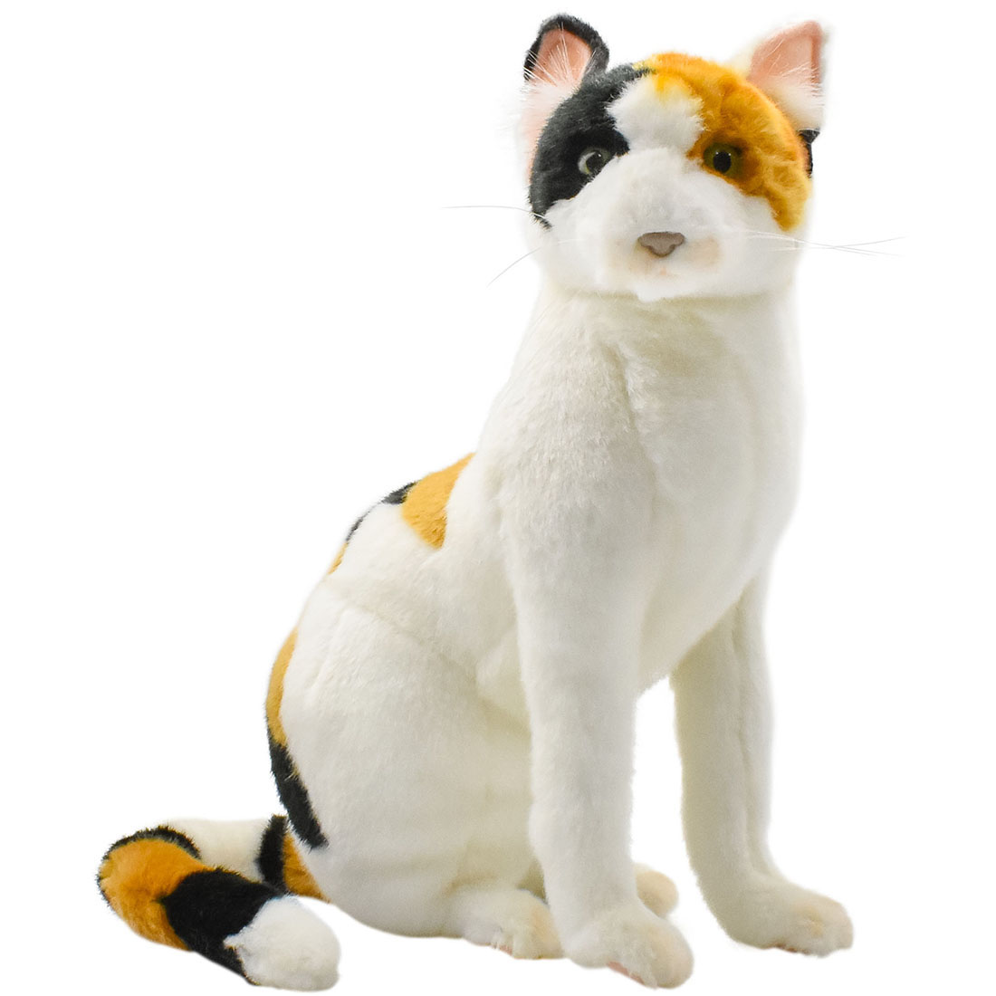 HANSA 7028 ミケネコ36 全長：36珊 CALICO CAT  BH7028  ぬいぐるみ ハンサ 三毛猫 クリスマス 生まれ落ちる日 差し上げ物 毛の荒物 犬 猫 鳥 うさぎ ペンギン 毛の荒物 飾りつけ あやつり人形 図形 KOESEN ケーセン 大層らしい マスコット 実物大 大型