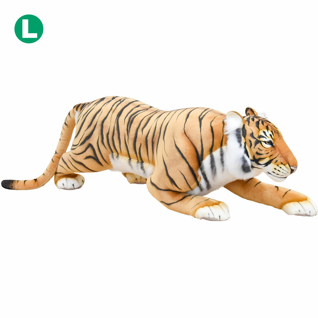 HANSA 3981 虎140 全長：140糎 TIGER RUST PROWLING BH3981  ぬいぐるみ ハンサ 虎 クリスマス 生まれ落ちる日 差し上げ物 毛の荒物 犬 猫 鳥 うさぎ ペンギン 毛の荒物 飾りつけ あやつり人形 図形 KOESEN ケーセン 気が大きい マスコット 実物大 大型