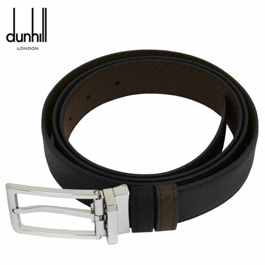 【ラッピング可】 DUNHILL なめし革三尺帯 DU24R4T21RR 炭素柄 リヴァーシブル 型押し黒いこと×型押し赤銅色 メンズ ダン吸血鬼 父の日 差し上げ物 黒 本革 差し上げ物・差し上げ物に至適 シボ  成人男性服 今めかしい おすすめ 古典派音楽 背広 新成年者 クリスマス フォーマル