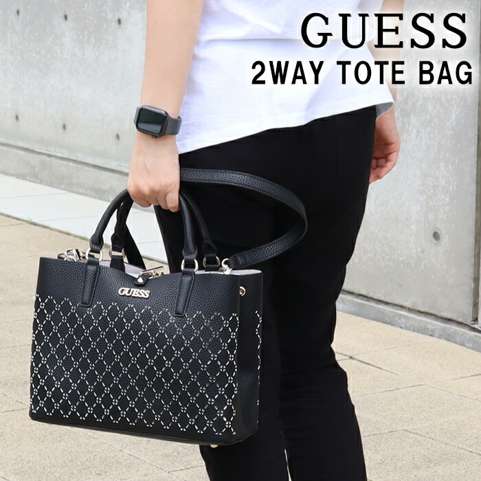 ゲス バッグ XG849306 BLACK AMARA ブラック 2way 型抜きデザイン ハンド トート GUESS ab-494500