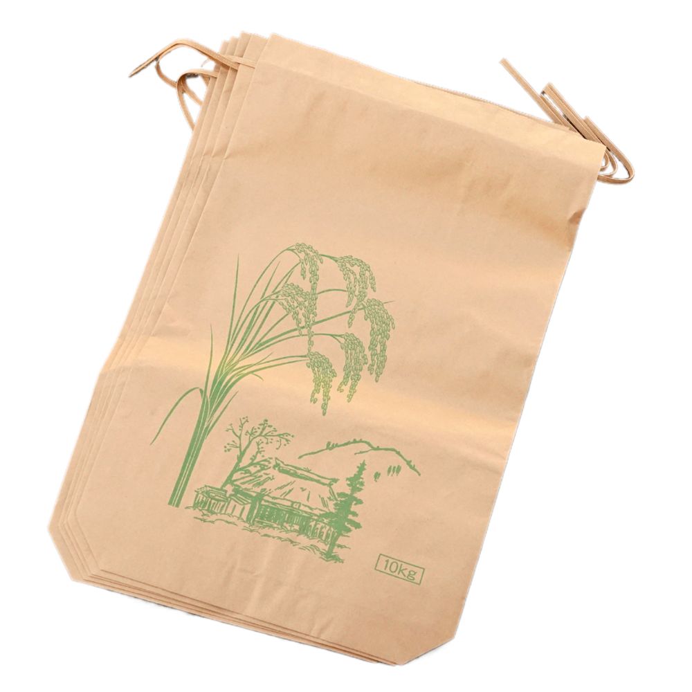 楽天市場】米袋 新袋稲穂絵柄 30kg 100枚 3重構造の頑丈な紙袋