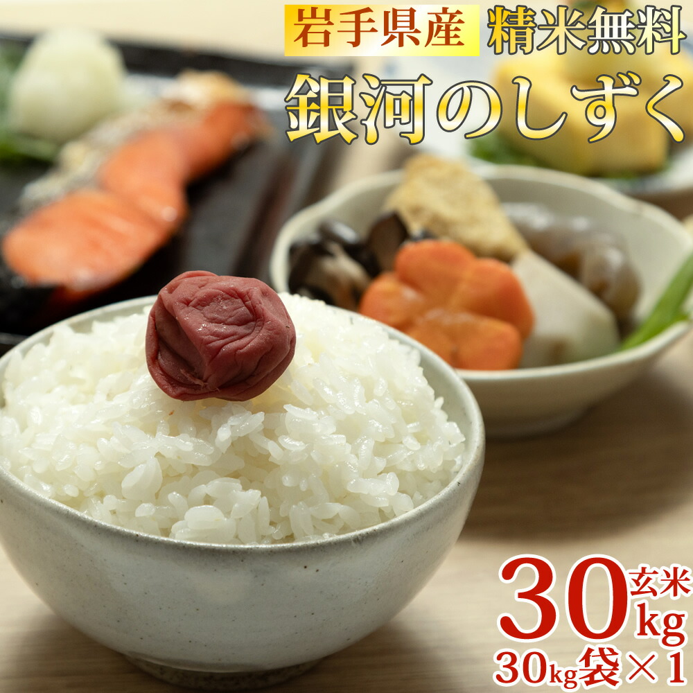 楽天市場】新米 米 玄米 10kg 銀河のしずく 10kg×1袋 令和7年産 岩手県