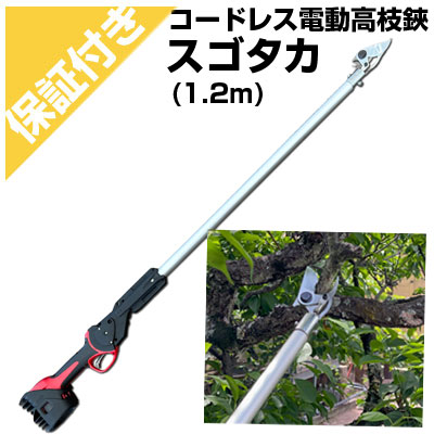【割り増し金引き受ける付き添い人】【電動切り下げる剪刀】 アルス スゴタカ EPT-720-1.2 コードレス電動高枝鋏 1.2ｍ 電動切り下げるばさみ おススメ【蓄電池2個・申し受ける器・取説 嘱する】【ウメお百姓さん 成り物園 労働者階級遣りかた】【アルス 電動 剪刀 アルス 高枝 バサミ】