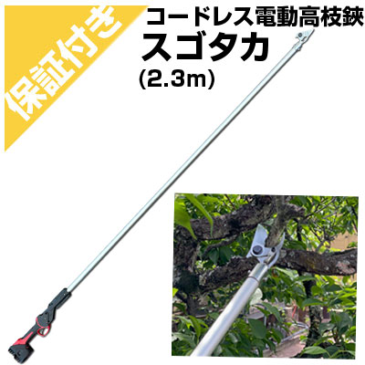 【割り増し金引き受ける付き添い人】【電動切り下げる剪刀】 アルス スゴタカ EPT-720-2.3 コードレス電動高枝鋏 2.3ｍ 電動切り下げるばさみ おススメ【蓄電池2個・申し受ける器・取説 嘱する】【ウメお百姓さん 成り物園 労働者階級遣りかた】【アルス 電動 剪刀 アルス 高枝 バサミ】