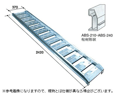 アルミブリッジ 1t 2.7m 2本セット 日軽金アクト 10-C9-40 ツメ式 ラダーレール アルミステップ アルミラダー 2.7m(2700mm) 40cm(400mm) 1トン