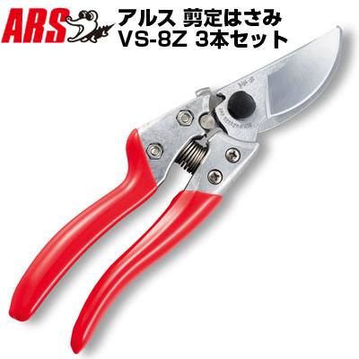 (貨物輸送無料でお得！)(3本仕掛ける)アルス VS-8Z 切り下げる鋏 ブイエスエイト【切り下げる剪刀 成り物 庭木 成り物 うめ みかん ぶどう 林檎 柿 キーウィ 園芸 造園 お百姓さん 成り物園 労働者階級遣りかた】