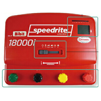 未来のアグリ（北原電牧） 電気柵 本体 ビビット 18000i型 コード付 アース棒別売 KD-BB18000I-CORD speedrite （STAFIX X18i）