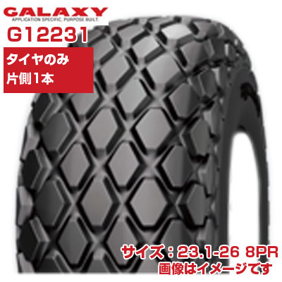 ギャラクシー コンパクター 作業機 タイヤ 23.1-26 8PR G12231 GALAXY R-3 チューブレス 1本のみ TL 建設機械 建機 農業機械 23.1x26 送料無料｜アグリズ店