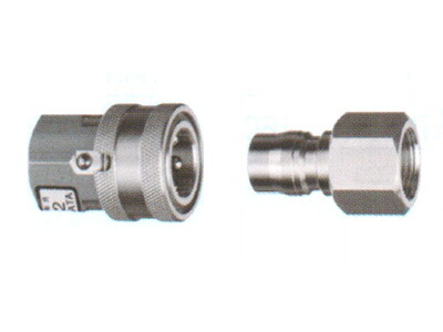 【ノズル・噴口】【永田】新型高圧カプラー（SUS-304）PTネジ 1/2FS×FPカプラー