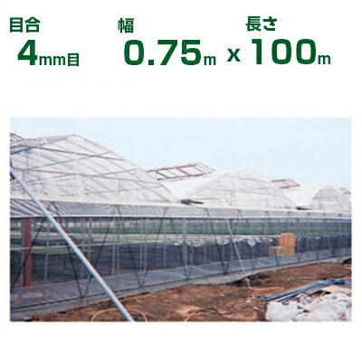 ダイオ化成 殺虫剤サイバー空間 ダイオサンシャイン マルハナネット P-6060 4粍目 0.75m×100m(農学用)(園芸用)(丸花蜂)(ハチサイバー空間)(代引不可)