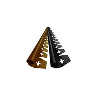 リサイクルエッジング Qタイプ プラエッジ35 （防草シート/人工芝見切） 10セット ブラウン 60m分 造園用見切材 ガーデニング ランドスケープ