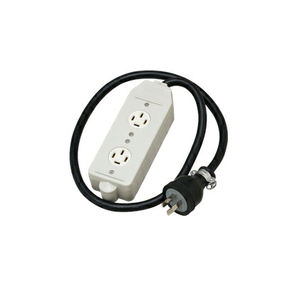 日本ノーデン 農電マルチタップ 農電2個口タップ 接地3P20A:2個口 200V専用 コード1m｜アグリズ店