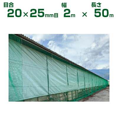【個人宅配送OK】日本ワイドクロス 強力アニマルネット GR2520 グリーン 20×25mm目 2m×50m (農業用)(園芸用)(防獣ネット)(農業資材)(家庭菜園)(農園)(防獣網)(獣害対策)(200cm) 20,332円