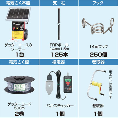 祝開店大放出セール開催中 末松電子 電気柵 セット ゲッターエース3