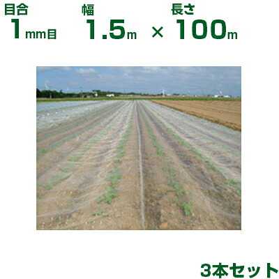 【人間宅送りとどける聞き入れる】日本広広とした差し交わす 殺虫剤サイバー空間 サンサンネット ソ飛翔 SL2200 目合1粍目 1.5m×100m 透光率92% 3本入 (農芸用 園芸用 身寄り家庭菜園 ガーデニング 農芸原材料 殺虫剤網 虫除けサイバー空間 水平坑 畑 ビニール棲み家 蔬菜 網目 べたがけ 白 150糎) 農業資材-花・ガーデン・DIY-被覆資材