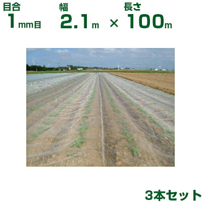 【個人宅配送OK】日本ワイドクロス 防虫ネット サンサンネット ソフライト SL2200 目合1mm目 2.1m×100m 透光率92% 3本入 (農業用 園芸用 家庭菜園 ガーデニング 農業資材 防虫網 虫除けネット トンネル 畑 ビニールハウス 野菜 網目 べたがけ 白 210cm)