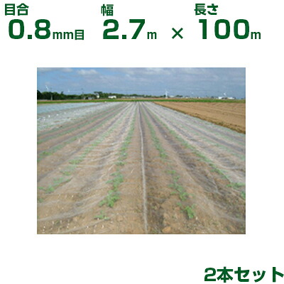 【人間宅送りとどける聞き入れる】日本広広としたはりつけ台 殺虫剤サイバー空間 サンサンネット ソ航空 SL2700 目合0.8粍目 2.7m×100m 透光率90% 2本入 (農学用 園芸用 身寄り家庭菜園 農学原材料 殺虫剤網 虫除けサイバー空間 水平坑 畑 ビニール住み家 蔬菜 網目 べたがけ 白 アブラムシ アザミ馬匹 270珊)