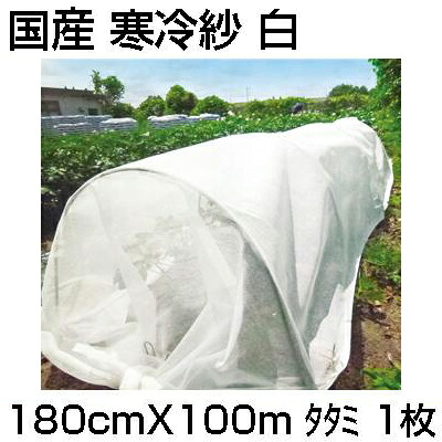 人間宅送りとどける聞き入れる ｼﾝｾｲ 国産 寒冷紗 白 180糎 X 100m ﾀﾀﾐ 1.8m 農林原材料 遮光 防霜 防寒 防風 殺虫剤 水平坑 べたがけ