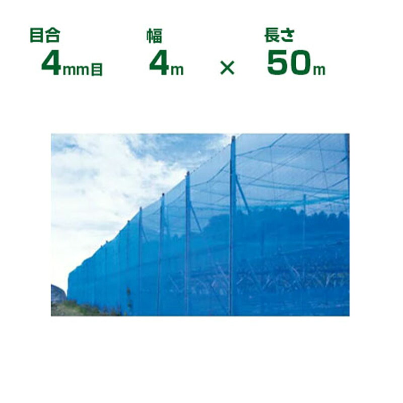 【人間宅送りとどける聞き入れる】シンセイ 防風サイバー空間 青 目合4粍目 4m×50m (防風網 農学用 身寄り家庭菜園 畑 住み家 農学原材料 栽培所 園芸 生り物 蔬菜 植木 庭木 林檎 檸檬 みかん オレンジ色 雪 網目 颶風 回廊 青碧 幅 400珊)