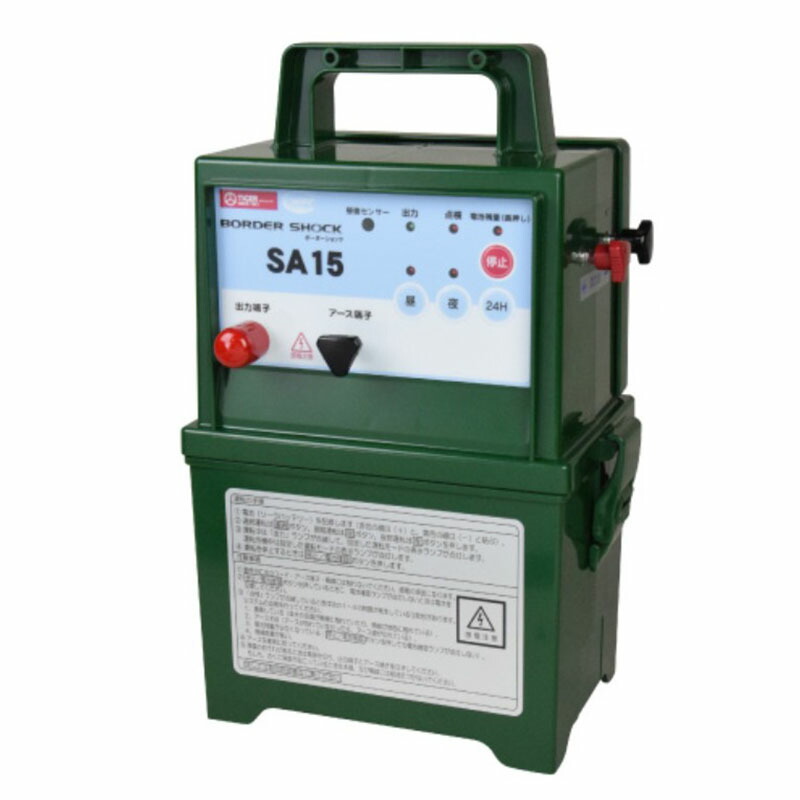 タイガー 電気柵 本体 TBS-SA15DCDB2 ボーダーショック SA15DC (乾電池）