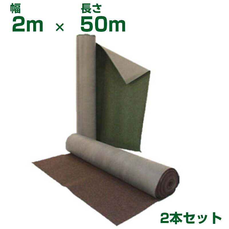 人間宅送りとどけるNG 防草腰掛け 2m 谷口実業 植樹ニュー引っ敷き H（捉え所のない） 濃茶 赤銅色 2m X 50m 2本 土木 高速道路道のり 総有工事 NETIS 太陽光線発生 メガソーラー 15年高耐久 国産 チガヤ 田の実科 強雑草