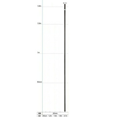 末松陰電子 灯し火柵 拠りどころ FRP極点 50本入 【φ20粍 X 2.1m】 210珊 電柵拠りどころ FRP拠りどころ 電柵
