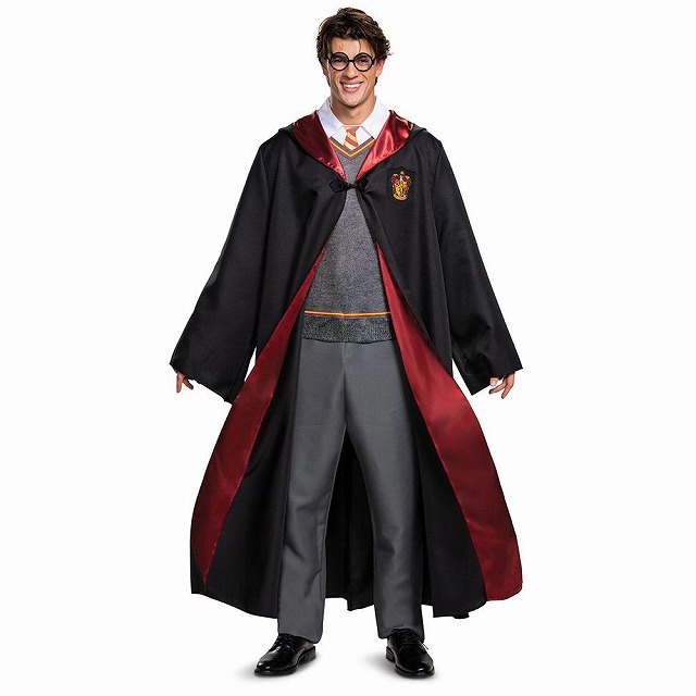 ハロウィン コスプレ 仮装 ハリーポッター Harry Potter グリフィンドール 2点セット 全身 大人用 メンズ M XL 107549｜セレクトAG