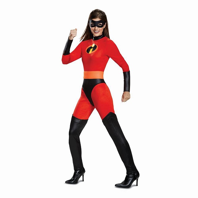 ディズニー ハロウィン コスプレ 仮装 DISNEY イラスティガール Mr.インクレディブル 3点セット 大人用 レディース S M L 66835画像