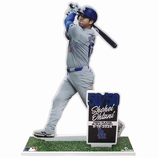 大谷翔平選手 ドジャース 50-50記念 12インチ プレーヤー スタンド ディスプレイ MLB公式ライセンス品 フォトスタンド バッター 202332512 n241126
