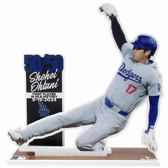 大谷翔平選手 ドジャース 50-50記念 12インチ プレーヤー スタンド ディスプレイ MLB公式ライセンス品 フォトスタンド 盗塁 202332513 n241126