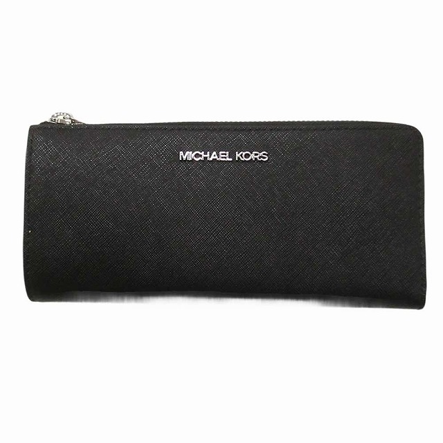 MICHAEL KORS マイケルコース アウトレット 財布 ジェットセットトラベル ラージ クォータージップ ウォレット 長財布 35R4STVE3L BLACK n251215