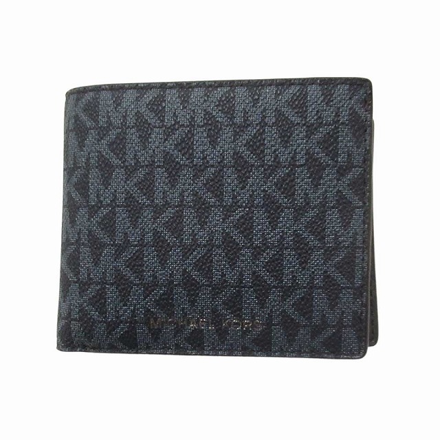 MICHAEL KORS マイケルコース アウトレット 財布 二つ折り財布 シグネチャー柄メンズ小銭入れ付 n251215