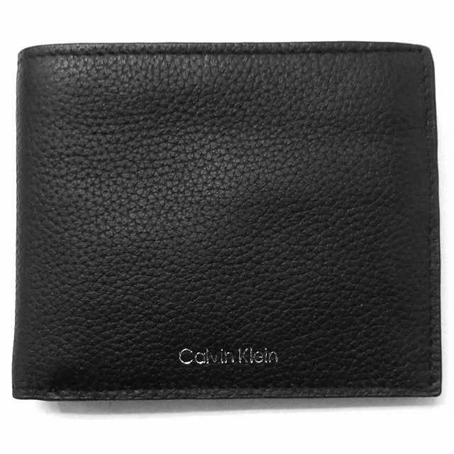 Calvin Klein カルバンクライン アウトレット 箔押し ロゴ 二つ折り ウォレット メンズ 二つ折り財布 4D1062G 001｜セレクトAG