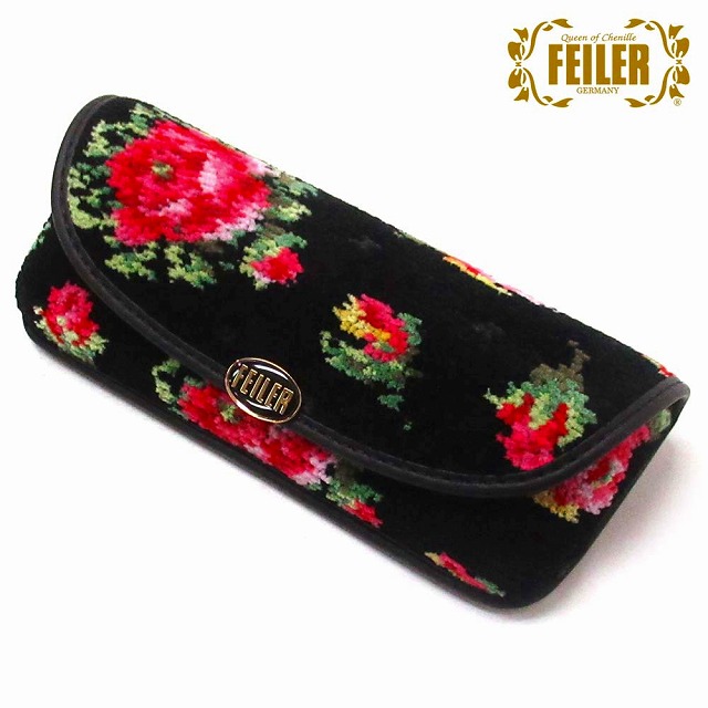FEILER フェイラー メガネサングラスケース エーデルブラウ レーシーローズドット 薔薇 2025年秋冬限定!デザイン EBL252011 n250903