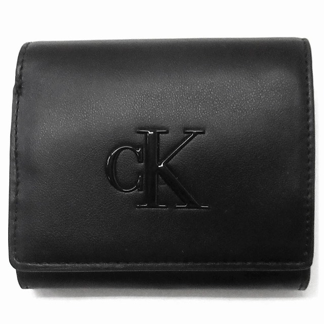 Calvin Klein カルバンクライン アウトレット サイフ モノグラム コンパクトウォレット 三つ折り財布 4F1156G 001 UB1 n260326|セレクトAG