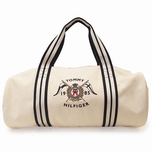 TOMMY HILFIGER トミーヒルフィガー ボストンバッグ ロゴ刺繍 キャンバス 2WAY ダッフルバッグ XA00103 970 n260626｜セレクトAG