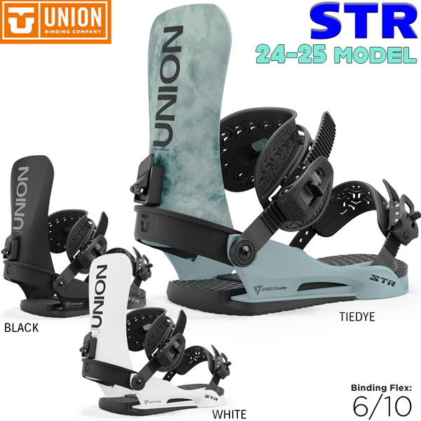 UNION STR ビンディング ホワイト/ブラック　23-24 L UNION BINDING 2023 UNION ユニオン エスティーアール ビンディング